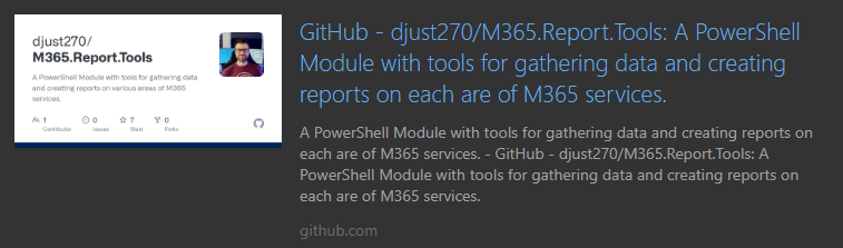 Introducing the M365 Report Tools PowerShell Module